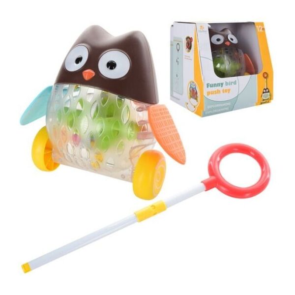 

Каталочка Сова с ручкой 1601C Funny Push Toy (6952000496601)
