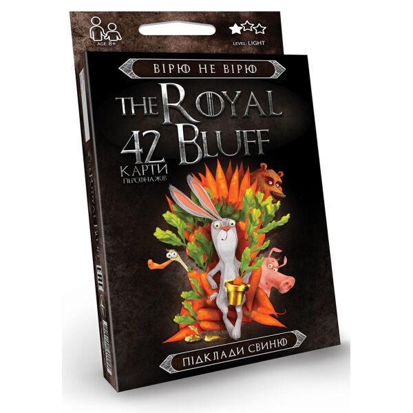 

Карточная игра "The Royal Bluff", укр., 42 карты(RBL-01-01U)