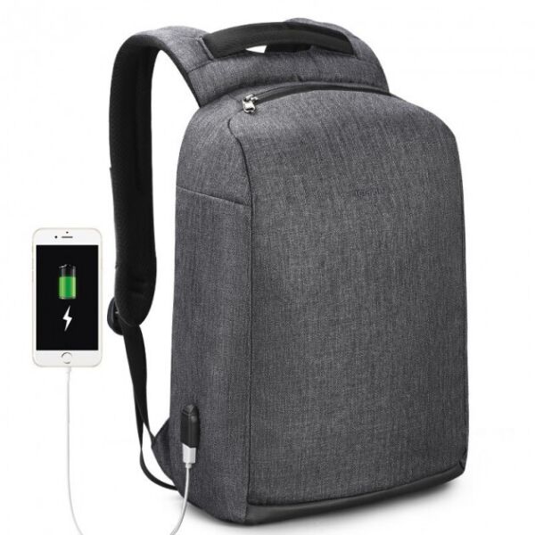 

Рюкзак для ноутбука Tigernu T-B3558 15.6"/18 л на 4 отделения + в комплекте кодовый замок и сумка для документов Темно-серый