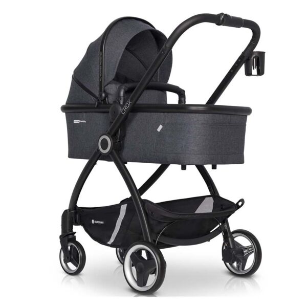 

Коляска универсальная 2 в 1 Euro-Cart Crox Coal с подстаканником и чехлом на ножки + 2 дождевика и светоотражающие элементы