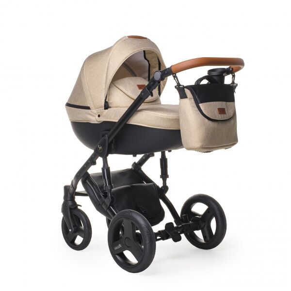 

Коляска детская универсальная 3 в 1 Verdi Mirage Summer 718 Beige с дождевиком и подстаканником + сумка и чехол на ножки