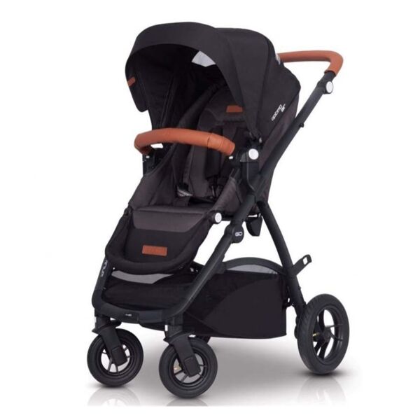 

Коляска детская прогулочная EasyGo Optimo Air Anthracite + дождевик, чехол на ножки и держатель для бутылки