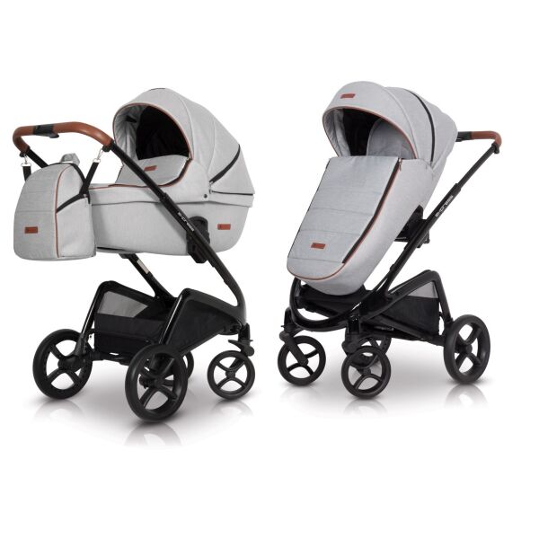 

Коляска универсальная 2 в 1 Euro-Cart Express Grey Fox с универсальным дождевиком и антимоскитной сеткой + чехол на ножки и сумка-рюкзак для мамы