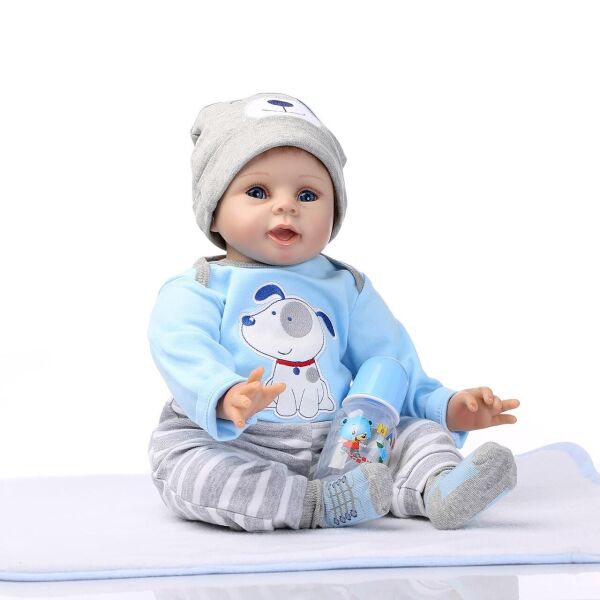 

Кукла реборн NPK DOLL мальчик Денис силиконовая с бутылочкой, соской и подгузником 55 cм