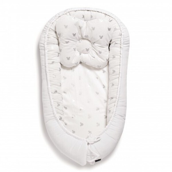 

Кокон для новорожденных Twins Velvet 9064 с подушкой Белый с принтом