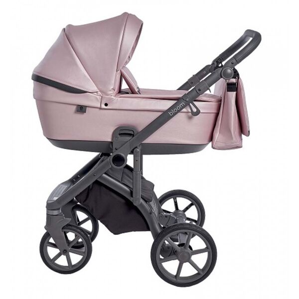 

Коляска универсальная 2 в 1 Roan Bloom Pink Pearl с багажной корзиной и двойной амортизацией + сумка для мамы