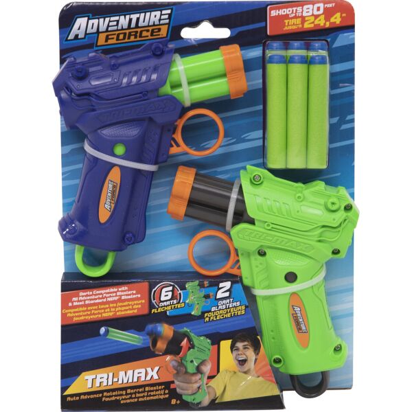 

Набор Бластеров Adventure Force Tri-Max 2-Pack Auto-Advance Blasters, Compatible NERF