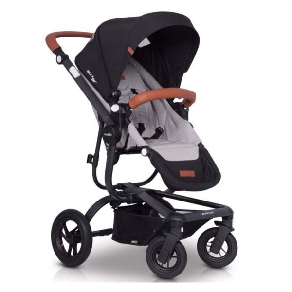 

Коляска детская прогулочная EasyGo Soul Air Grey Fox с держателем для бутылки + дождевик и чехол на ножки