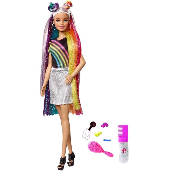 

Кукла Барби Радужная и блестящая Barbie Rainbow Sparkle Hair Doll Mattel