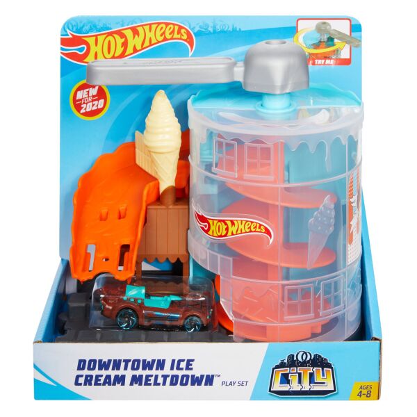 

Хот Вилс Центр мороженного Hot Wheels Downtown Ice Cream Meltdown Playset
