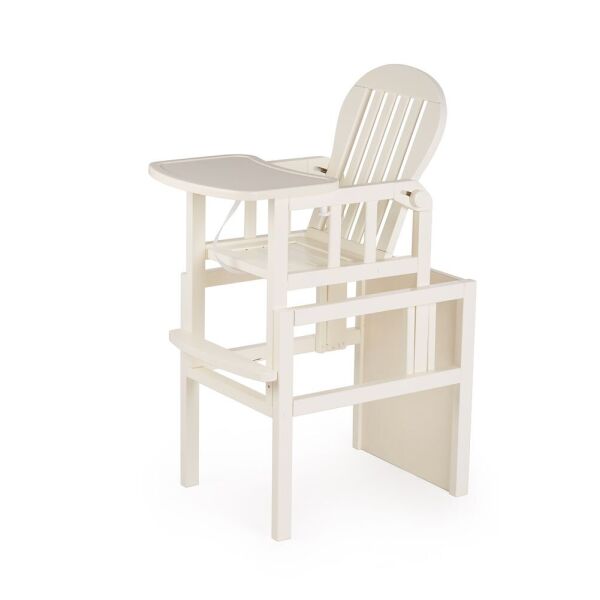 

Стульчик для кормления трансформер Deson KIDDY 2 в 1 деревянный со съемной столешницей Молочный