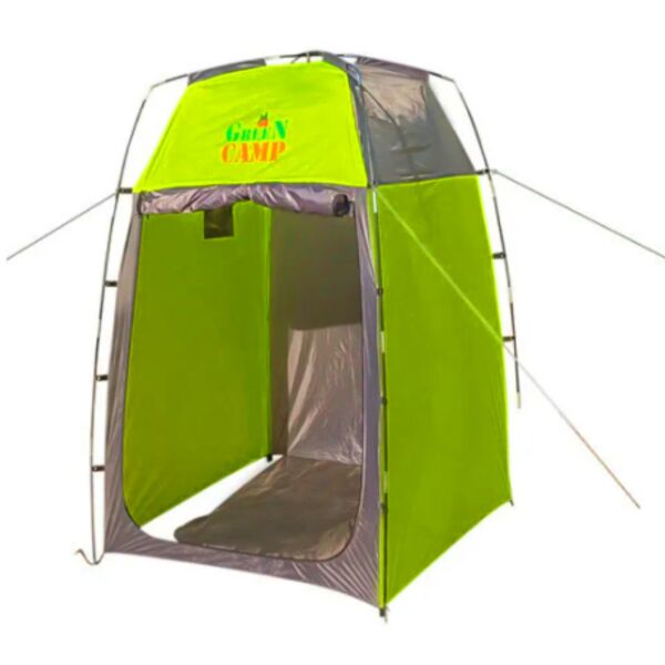 

Палатка-душ Green Camp GS30, 120х120х190 см, серо-салатовый