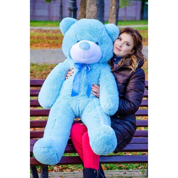 

Мягкая игрушка NEHILO плюшевый мишка Рафаэль 120 см Голубой