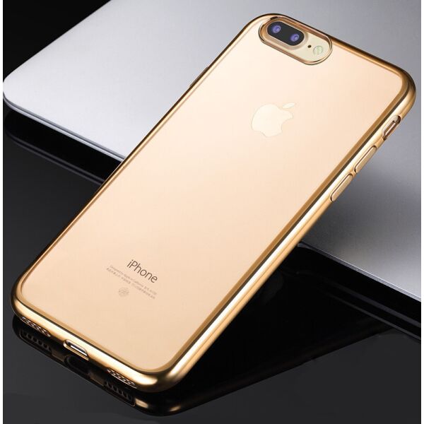 Акция на Силиконовый чехол iPhone 7 Plus / 8 Plus Luxury Silicone с цветным ободком от Allo UA