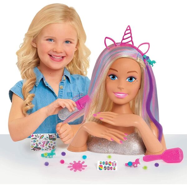 

Барби голова манекен Barbie Glitter Pink Deluxe Styling Head