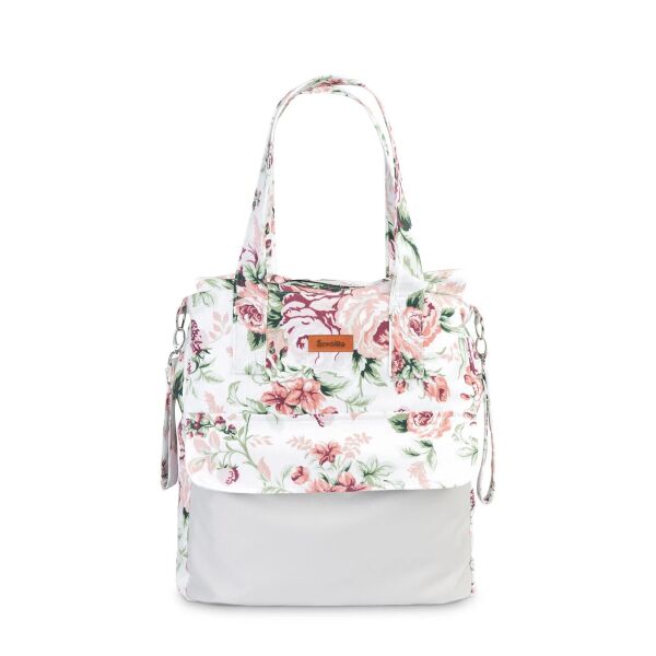 

Сумка для коляски Sensillo Mama Bag с креплением для коляски 45 х 40 х 15 см Серый с цветочным принтом