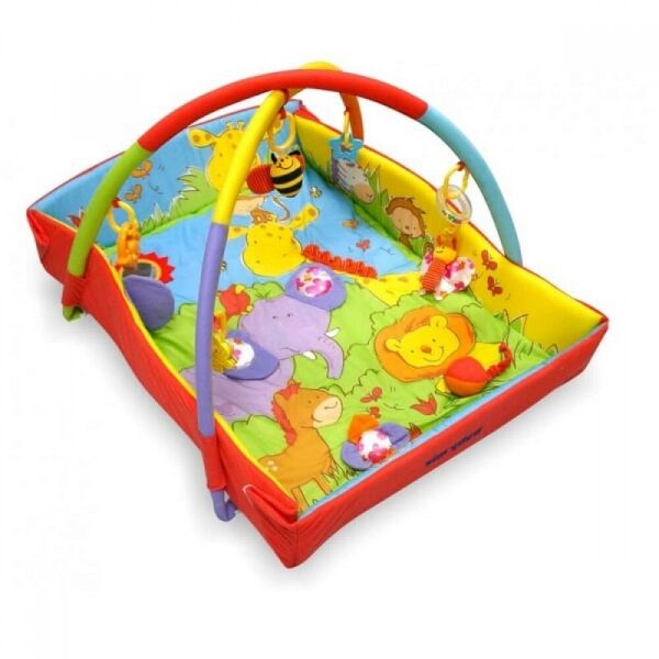 

Развивающий коврик Baby Mix 3261 с бортиками + 2 дуги и 5 игрушек Разноцветный