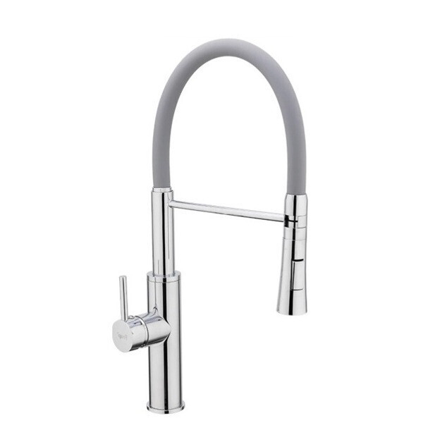 

Смеситель для кухни с гибким изливом Frap F4452-6 Серый/Хром