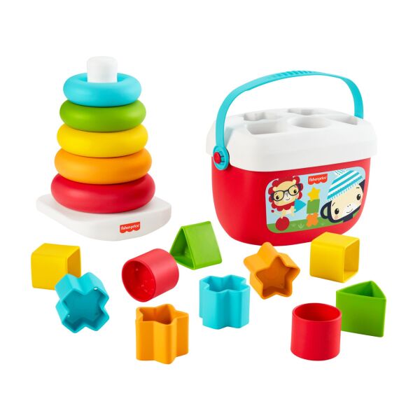 

Игровой набор сортер и пирамидка Фишер-Прайс Fisher-Price Baby's First Blocks and Rock-a-Stack