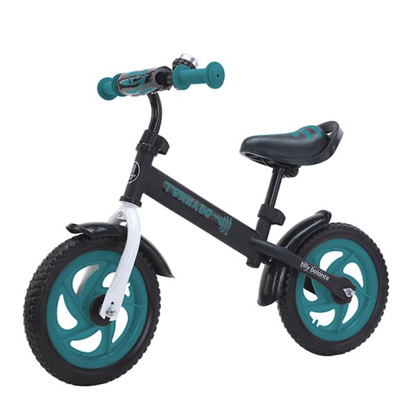 

Беговел TILLY Tornado T-21255/2 с EVA 12" колесами и мягкой накладкой на руле + звонок Бирюзовый