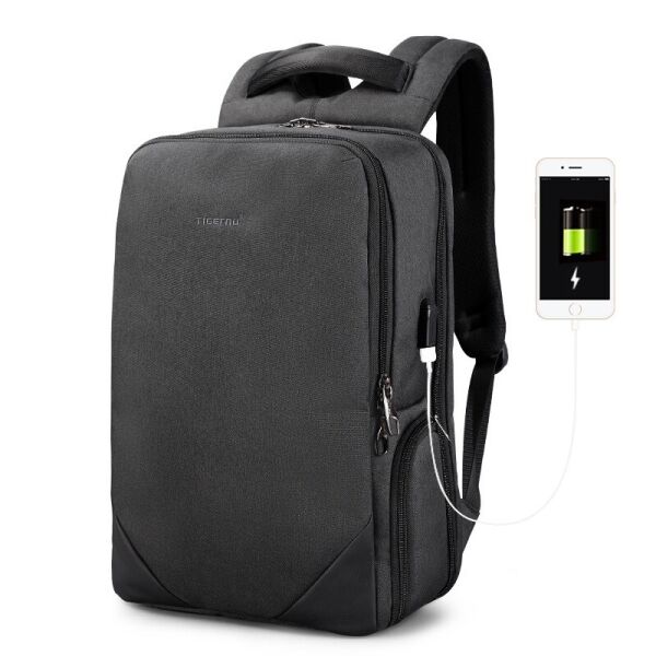 

Рюкзак для ноутбука Tigernu T-B3601 15.6"/22 л на 6 отделений + в комплекте кодовый замок и сумка для документов Черный