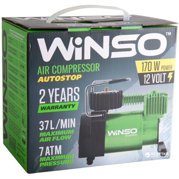 

Автомобильный компрессор автостоп Winso 124000 Польша (7 атм 37 л/мин 170 Вт)