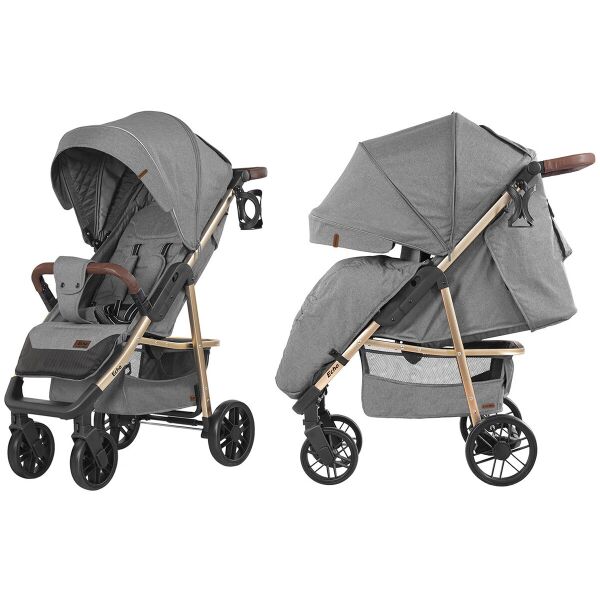 

Коляска прогулочная Carrello Echo CRL-8508/1 Rhino Gray с EVA колесами + дождевик L и чехол на ножки