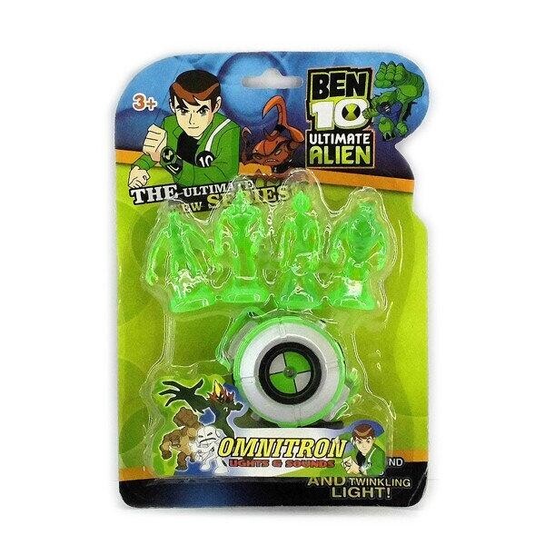 

Часы Бен Тен со светом и звуком и 4 мя фигурками Ben 10