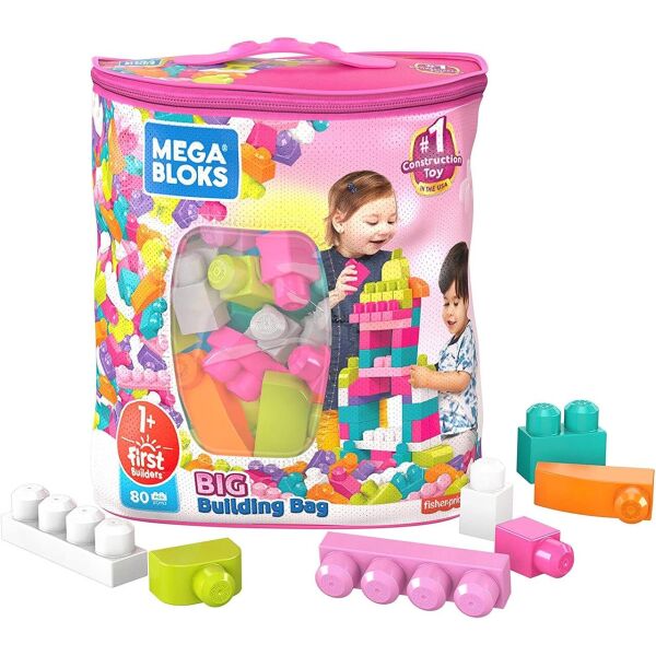 

Конструктор Мега Блокс классик Mega Bloks First Builders Big Building Bag Pink