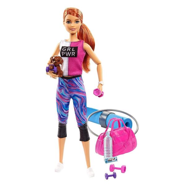 

Кукла Барби Фитнес Barbie Fitness Doll, Red-Haired, with Puppy and 9 Accessories