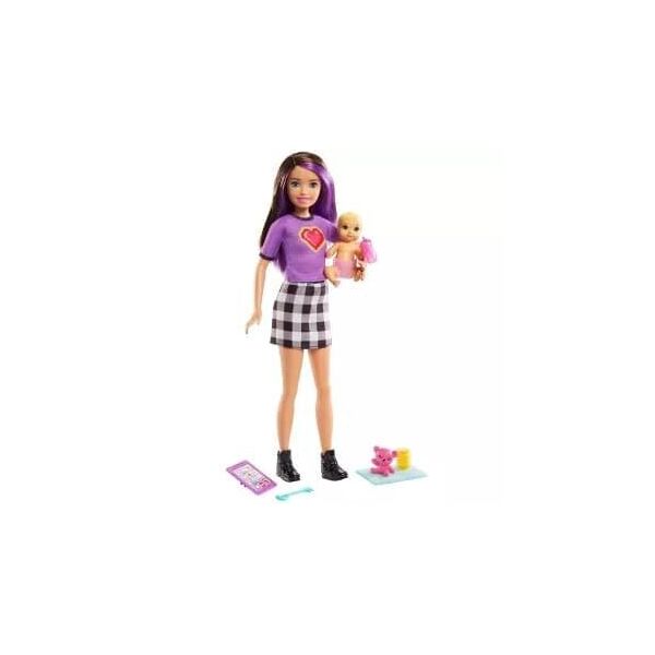 

Кукла Барби Скиппер и младенец Barbie Skipper Babysitters Inc. - Brown Purple Hair
