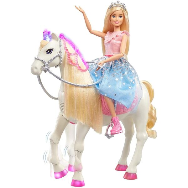

Кукла Барби Приключение принцессы и интерактивная лошадь Barbie Modern Princess Prance and Shimmer Horse GML79