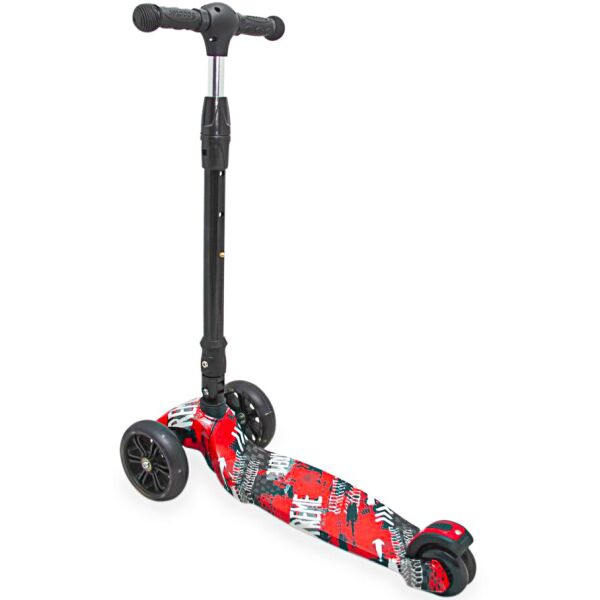 

Самокат детский трехколесный с регулируемой ручкой фонариком и светящимися колесами до 60кг Maraton Flash Трек