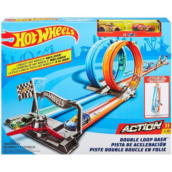 

Портативный трек Hot Wheels Двойная петля (GFH85)