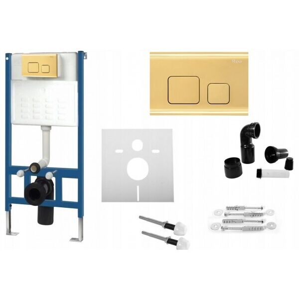 

Инсталляция Rea 6w1 9cm Золото WC F Комплект REA-E9851