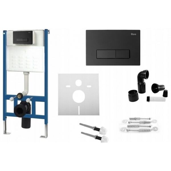 

Инсталляция Rea 6w1 Slim 9cm Черный WC H Комплект REA-E3650