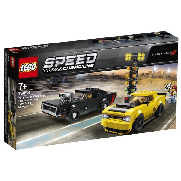 

LEGO Speed Champions Автомобили 2018 Dodge Challenger SRT Demon и 1970 Dodge Charger R/T 478 деталей (75893)