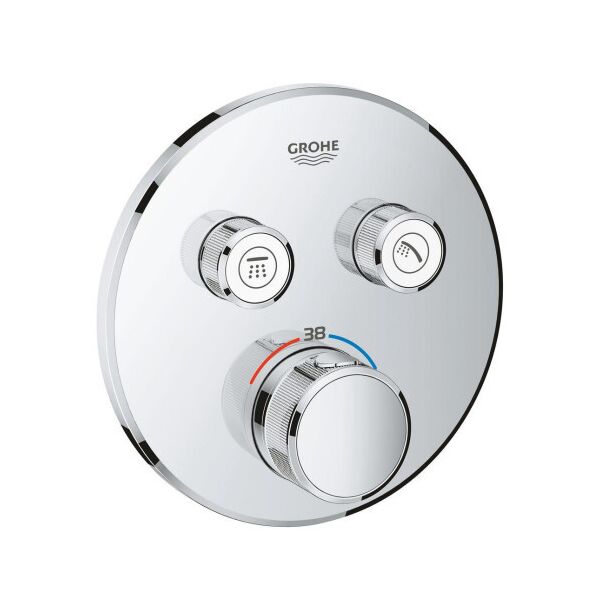 

Внешняя часть термостатического смесителя для душа Grohe SmartControl 29119000 на два потребителя