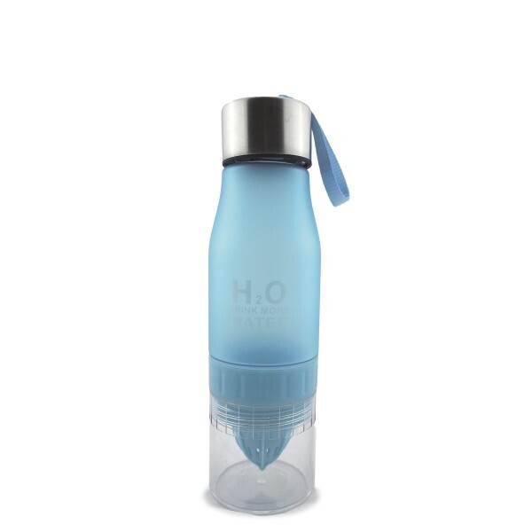 

Бутылка для воды и напитков "H2O" голубая 600 мл (QC-650)