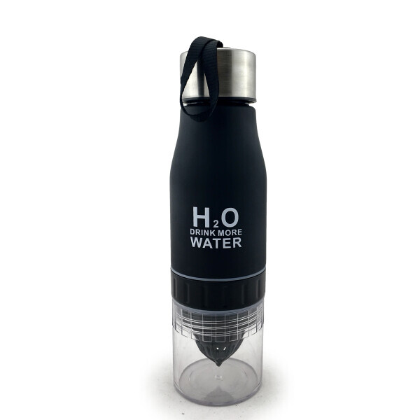 

Бутылка для воды и напитков "H2O" черная 600 мл (QC-650)
