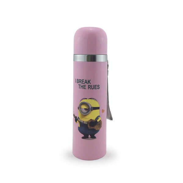 

Термос детский Minions 500мл Pозовый (Н-186)