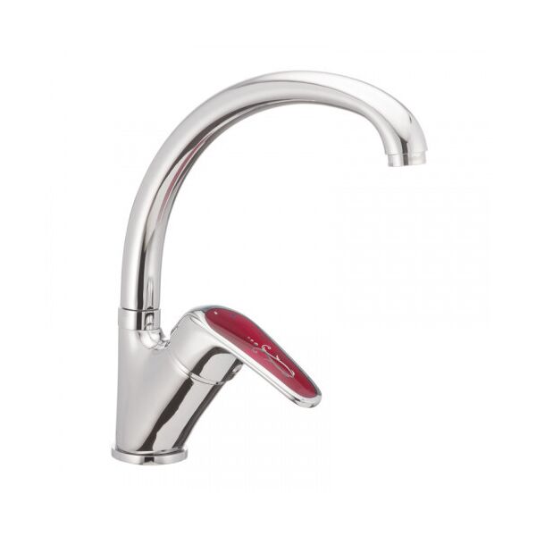 

Смеситель для кухни Haiba MAGIC 777 с красной ручкой (HB0680)