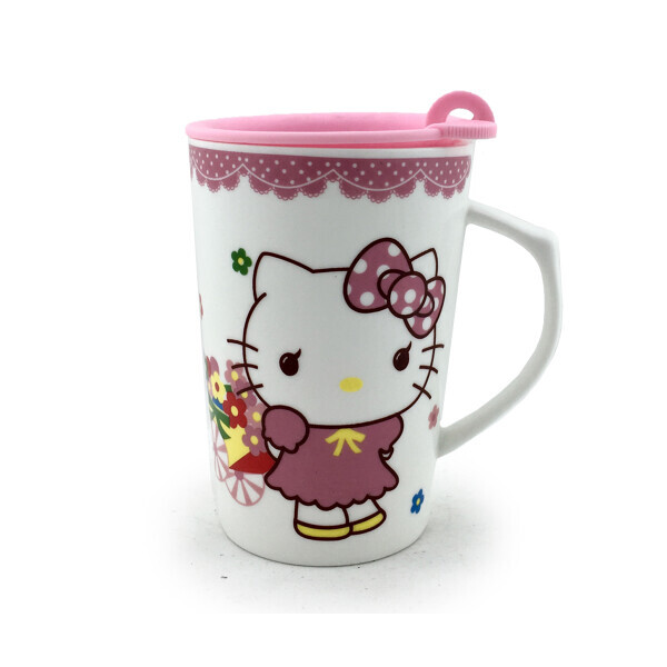 

Чашка с крышкой HELLO KITTTY Pink dress 300мл (120219)