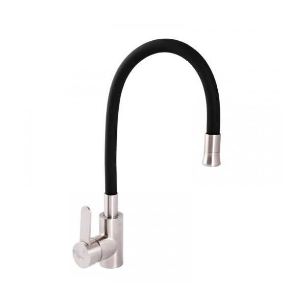 

Смеситель для кухни ZERIX LR74004-2 с черным гибким изливом (LL1202)