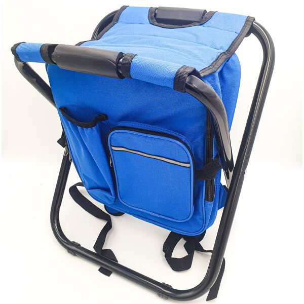 Акція на Стул раскладной с рюкзаком туристический для пикника и рыбалки 41х36х29см UKC синий від Allo UA