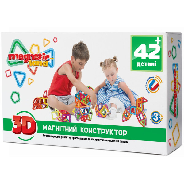 

Магнитный конструктор Magnetic land Зеленый 42 детали(28474457)