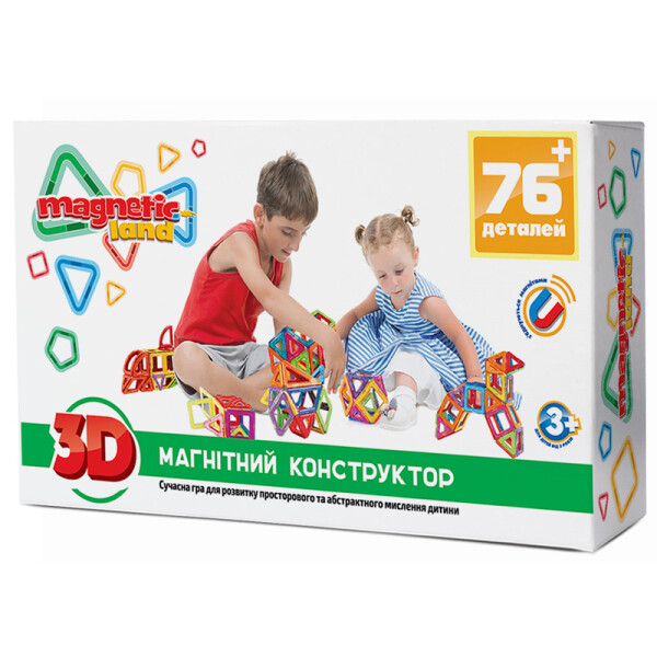 

Магнитный конструктор Magnetic Land 76 деталей (Ж-76)