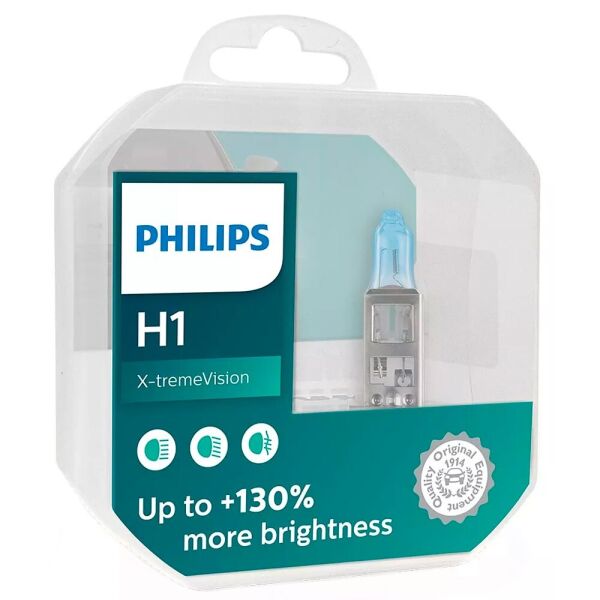 

Галогеновые лампы Philips H1 X-tremeVision 12258xv+e2 55W P14,5s