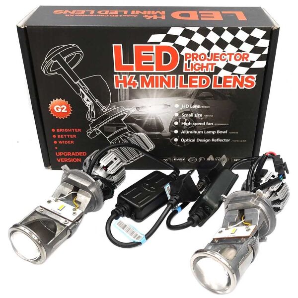 

Светодиодные линзы Bi-LED Iphcar G2 Mini Lens H4 1.3" 5500k 35w 12-24v
