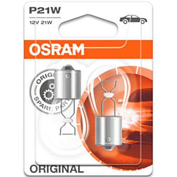 

Лампы накаливания Osram Original P21W 12V 21W BA15s 7506-02B 10X2 Blister